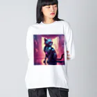 fancygraphicのサイボーグキャット Big Long Sleeve T-Shirt