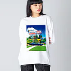 GALLERY misutawoのアメリカ テキサスのクラシックカー Big Long Sleeve T-Shirt