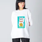 rico39rico39のオリジナルまねきねこキャラクターRICONEKOが登場！ ビッグシルエットロングスリーブTシャツ