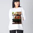 toyoda_hatti0608のゴーヤに乗ったシーサー Big Long Sleeve T-Shirt