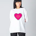 ここらいふのLOVETHELIFEYOULIVE -pink- ビッグシルエットロングスリーブTシャツ