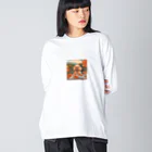 ワンちゃん大好きの秋を楽しむトイプードル Big Long Sleeve T-Shirt