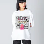 もぐおのLUV DRAGON ビッグシルエットロングスリーブTシャツ