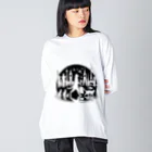 Cat's Canvasの旅する猫 Big Long Sleeve T-Shirt