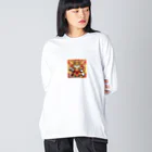 kaiminsapoのキング琉球　ビックリマン風 Big Long Sleeve T-Shirt