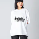 サビネコよもぎの仲良し３匹 Big Long Sleeve T-Shirt