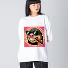 kaherukunのギャンモグ ビッグシルエットロングスリーブTシャツ