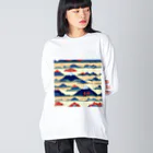 curtisの富士山ピクセルアート Big Long Sleeve T-Shirt