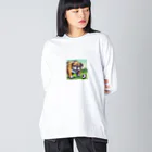 barisukaのフットボーラーブルドッグ Big Long Sleeve T-Shirt