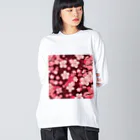 curtisの桜の花びら ビッグシルエットロングスリーブTシャツ