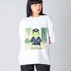 カエルグッズの警官カエル Big Long Sleeve T-Shirt