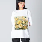 okierazaのペールイエローテーマの花束 Big Long Sleeve T-Shirt