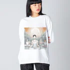 love MONSTERのヨガさん Big Long Sleeve T-Shirt