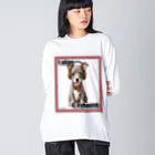 LUCASMIKAN Shopの集まれ犬好き / Gathering Dog Lover (Italian greyhound) ロングTシャツ・パーカーなど Big Long Sleeve T-Shirt