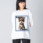 LUCASMIKAN Shopの集まれ犬好き / Gathering Dog Lover (Schnauzer) ロングTシャツ・パーカーなど Big Long Sleeve T-Shirt