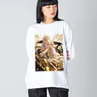 AQUAMETAVERSEのゴールドオープンカー sanae 2074 Big Long Sleeve T-Shirt