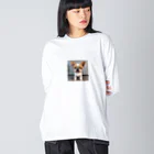 ウエディング♡カップルグッズの頭でっかちなワン子 Big Long Sleeve T-Shirt