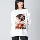 AQUAMETAVERSEの和服姿の女性　sanae 2074 Big Long Sleeve T-Shirt