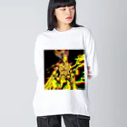 moon_takuanの神功皇后とロック「Empress Jingu and Rock」 ビッグシルエットロングスリーブTシャツ