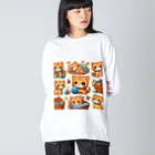 yos-1292583のねこニコばん ビッグシルエットロングスリーブTシャツ