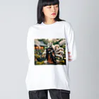 ZenCritters Sanctuaryの妖狐様 Big Long Sleeve T-Shirt