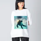 Caneletの潜っているあざらし Big Long Sleeve T-Shirt