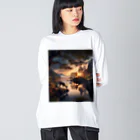 NovAiTen_shopの湖畔の鹿 Big Long Sleeve T-Shirt