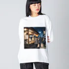 potentialの夜のおでん ビッグシルエットロングスリーブTシャツ