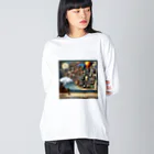 hirokikojimaの自分の内面と向き合っている紳士 Big Long Sleeve T-Shirt