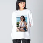 bijinngasyokuninの九十九里の塩風を感じて Big Long Sleeve T-Shirt