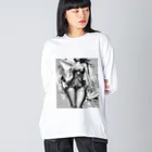 Simple.の女性 Big Long Sleeve T-Shirt