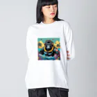 マジカルメッセージのスキューバダイビングをするゴリラ Big Long Sleeve T-Shirt