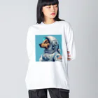 Enigma SHOPのSpace Dog ビッグシルエットロングスリーブTシャツ