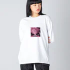 りばーあにまるの満開の桜道 Big Long Sleeve T-Shirt