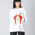 SAGE04の鵺（ぬえ、Nue）Japanese fabulous animal ビッグシルエットロングスリーブTシャツ