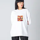 TEFのボールと戯れる犬 Big Long Sleeve T-Shirt