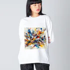 artistickerのアクション！ Big Long Sleeve T-Shirt