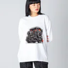 マッドシンの生き返ったスクラップカー ビッグシルエットロングスリーブTシャツ