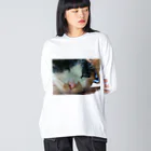 fashion-sametarouのミーちゃん2 ビッグシルエットロングスリーブTシャツ