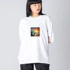 AQUAMETAVERSEのサフアー波を捕らえて進む Big Long Sleeve T-Shirt