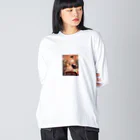 マロ＆モモふぁくとりーの庭園スパの穏やかなひととき Big Long Sleeve T-Shirt