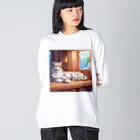 sauna_animalのsauna animal ㉔ ビッグシルエットロングスリーブTシャツ