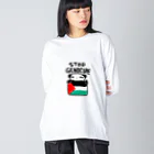 248-nijiya-のSTOP GENOCIDE Panda ストップジェノサイドぱんだ ビッグシルエットロングスリーブTシャツ