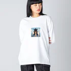 Irregular is beautifulのSanctuary of the Sea: Pathway to Serenity Big Long Sleeve T-Shirt