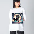 booska810のかわいい黒柴ちゃん Big Long Sleeve T-Shirt