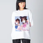 midori_kawaのYuki&JK セーラー服コラボ 夢をつかみ取れ❗️ ビッグシルエットロングスリーブTシャツ