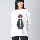 G-EICHISの春と少年 ビッグシルエットロングスリーブTシャツ