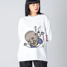 B-catのだじゃれ偉人シリーズ「ガンジー」 Big Long Sleeve T-Shirt