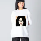 みつまめこshopのメガネ美人 Big Long Sleeve T-Shirt