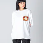 nekodoragonのおやすみ！猫ドラゴン　背景透過ver Big Long Sleeve T-Shirt